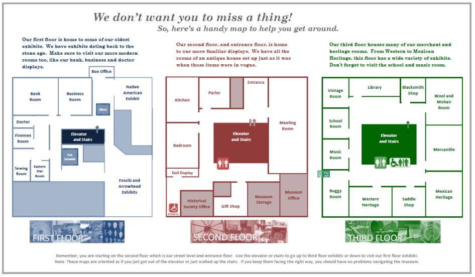 Ozaona Museum Exhibit Map